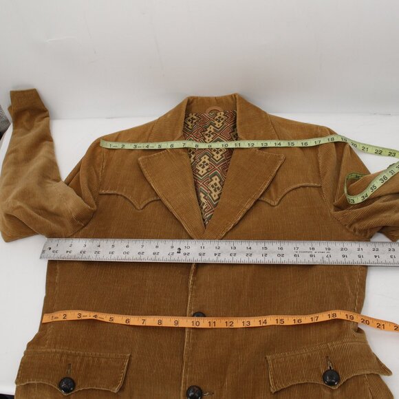 Vtg Pioneer Wear Sport Coat Mens 40 Western brown Corduroy chore Jacket cowboy - Picture 14 of 15